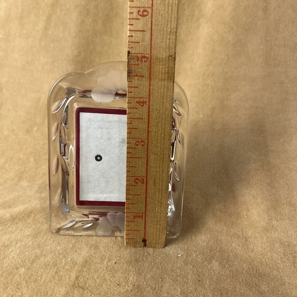 Vintage Lead Crystal Photo Frame Bohemian Glass West Germany 5 x 3.5